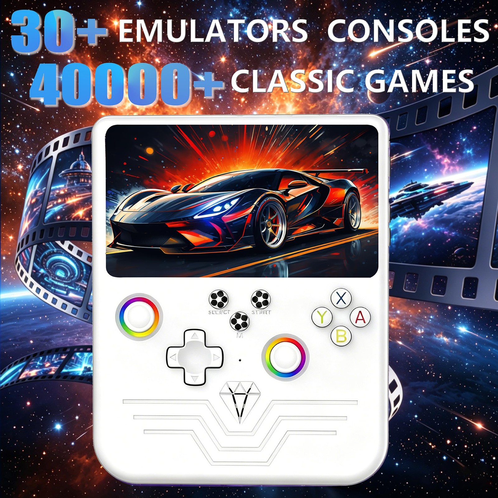 Hugawelo R60MAX Handheld Game Console, 6.0″ IPS Screen, Built-in 40000+ Games…