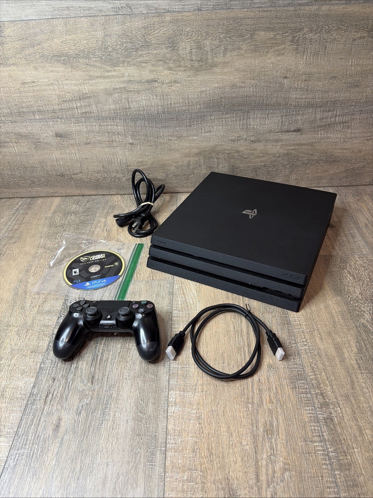 Sony PlayStation 4 Pro 1TB Game Console CUH-7215B W/ Controller & Cords TESTED