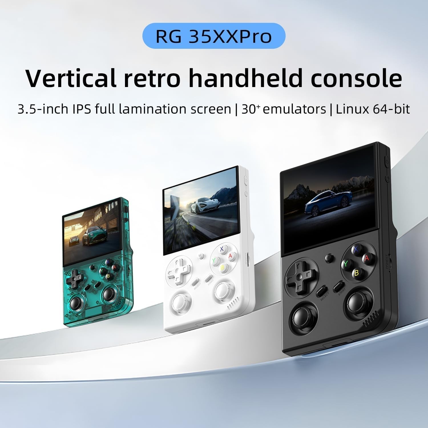 Portable G350 Retro Gaming Console with 3.5” Screen, 64GB & 4371 Classic Games