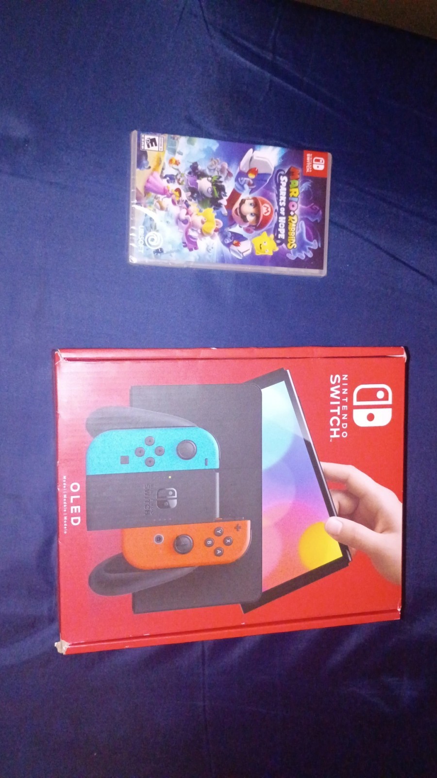 Nintendo Switch OLED Model HEG-001 Handheld -64GB-Black/Neon Red/Neon Blue
