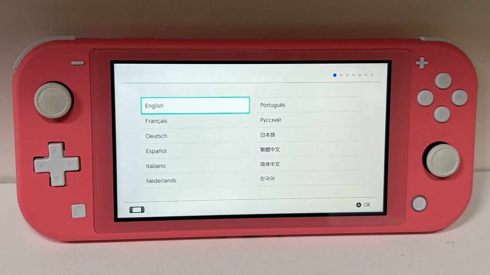 Nintendo Switch Handheld Console Coral HDH 001 w/ Case Working NO Cord