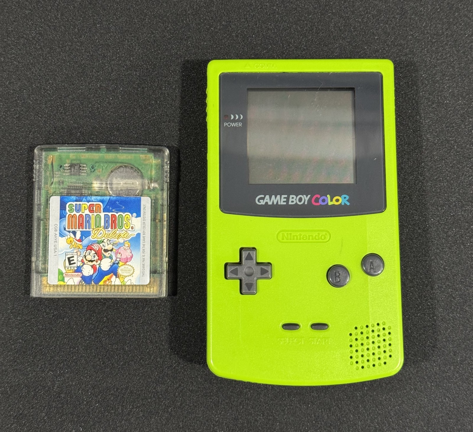 Nintendo Game Boy Color Kiwi Lime Green CGB-001 Console Super Mario Tested Works