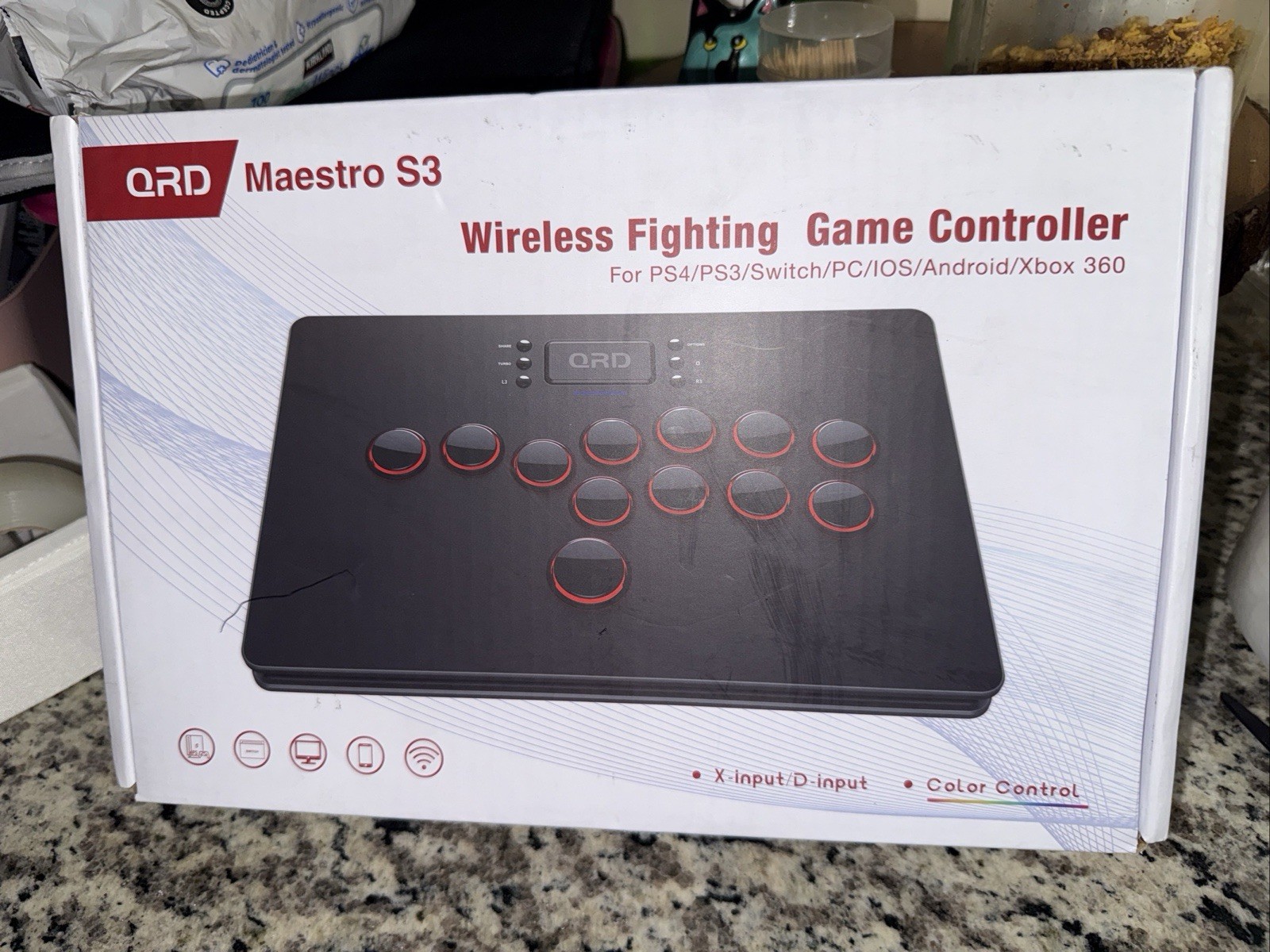 QRD Maestro S3 Wireless fighting Controller PS3/PS4/Switch/PC/360/IOS
