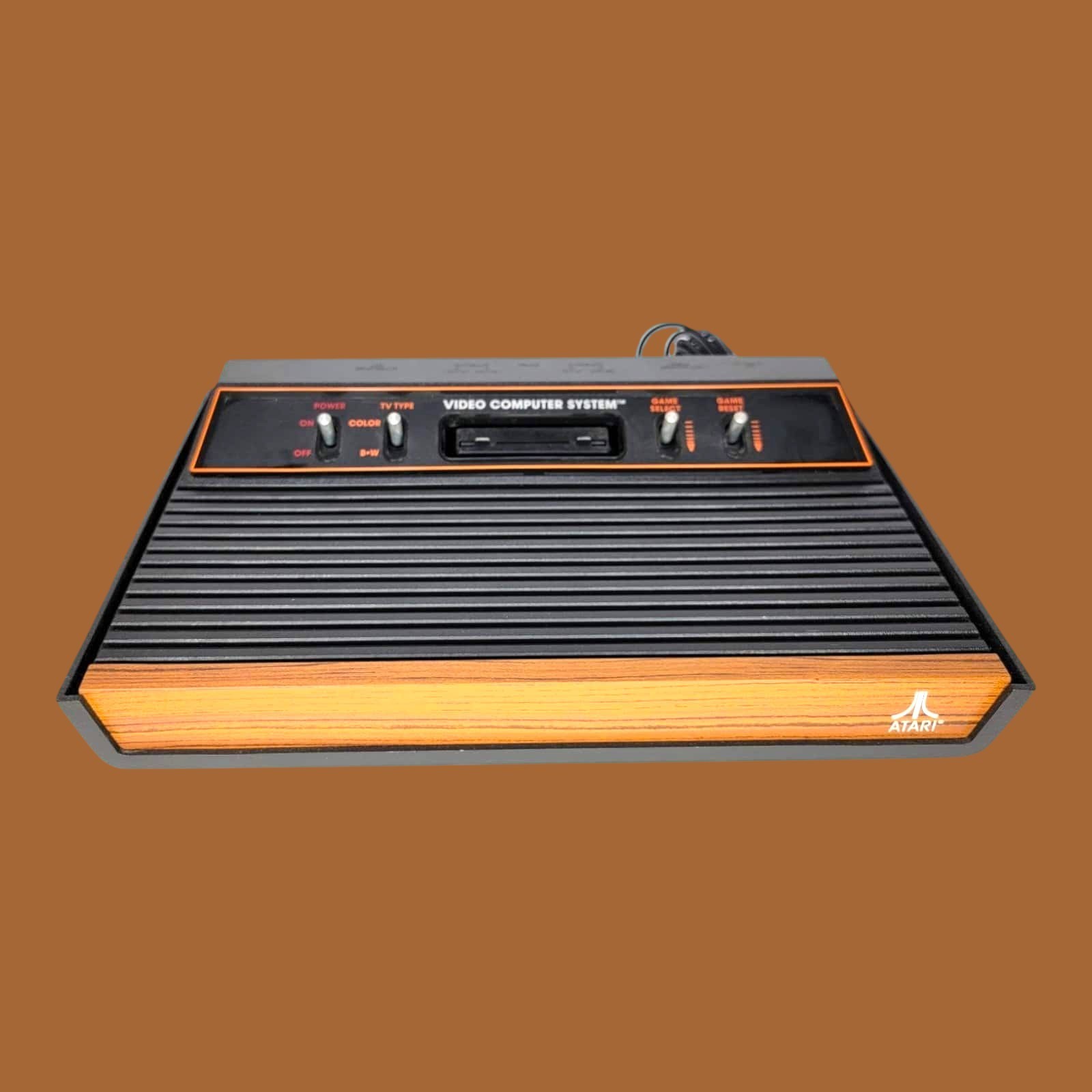 Atari 2600 VCS CX2600A 4 Switch Woodgrain Console Bundle Combat Game Paddles