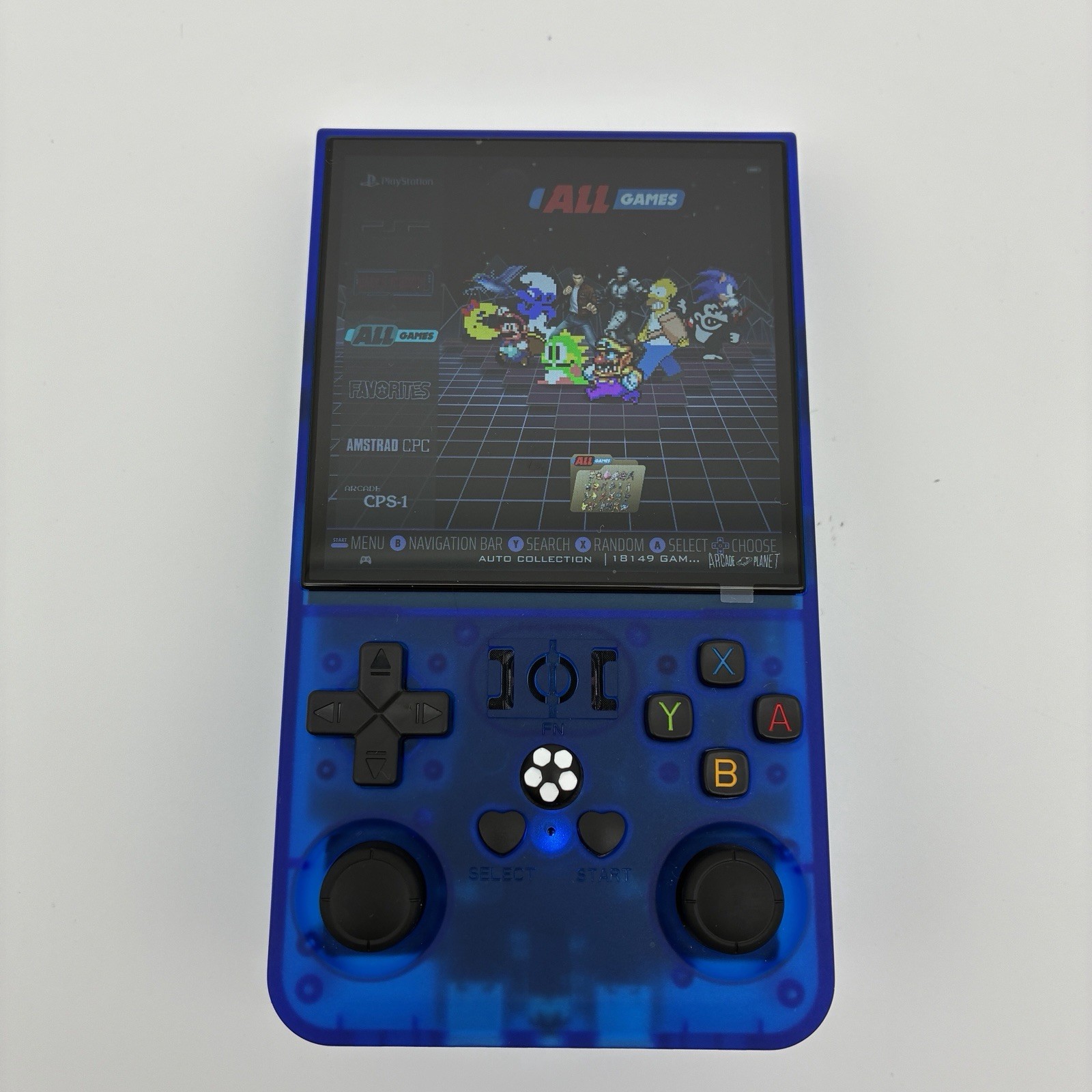 Blue R36MAX Retro Handheld Game Console 720×720 IPS Screen 64GB TF Card 4000mAh