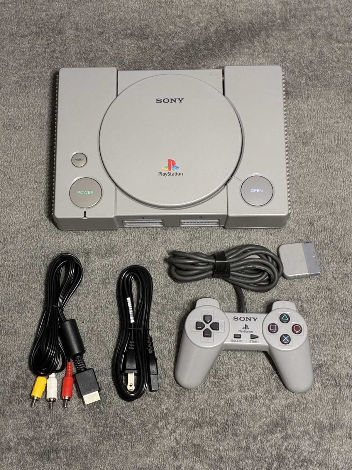 Original Sony PlayStation 1 PS1 Console SCPH-1001 Bundle Tested Working