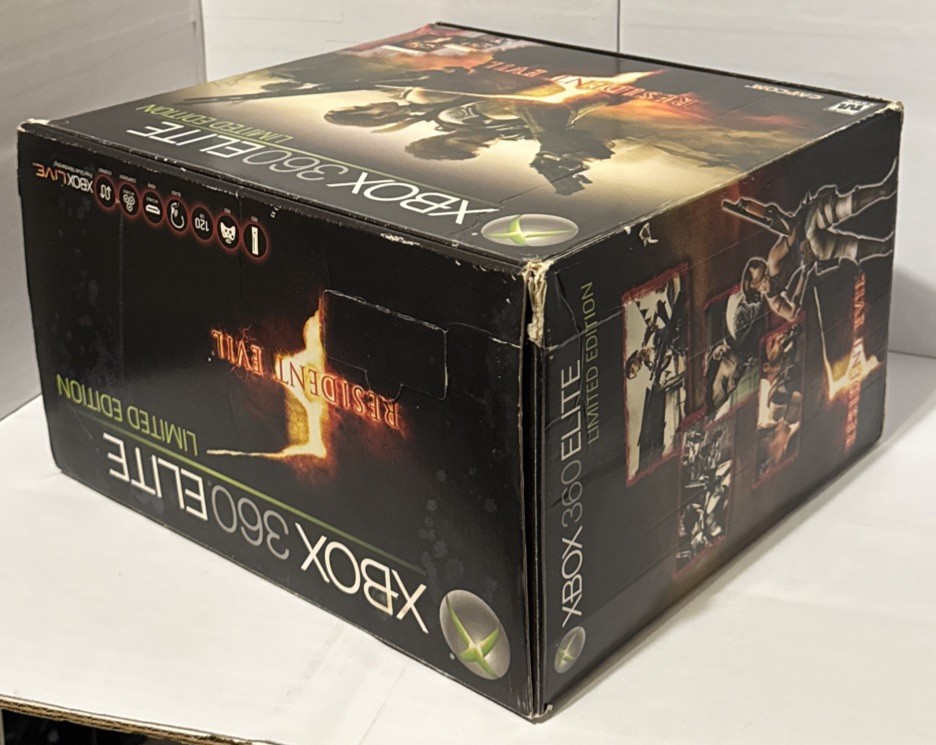 Xbox 360 Elite Resident Evil 5 Limited Ed Console Complete 👀 Fully Serviced CIB