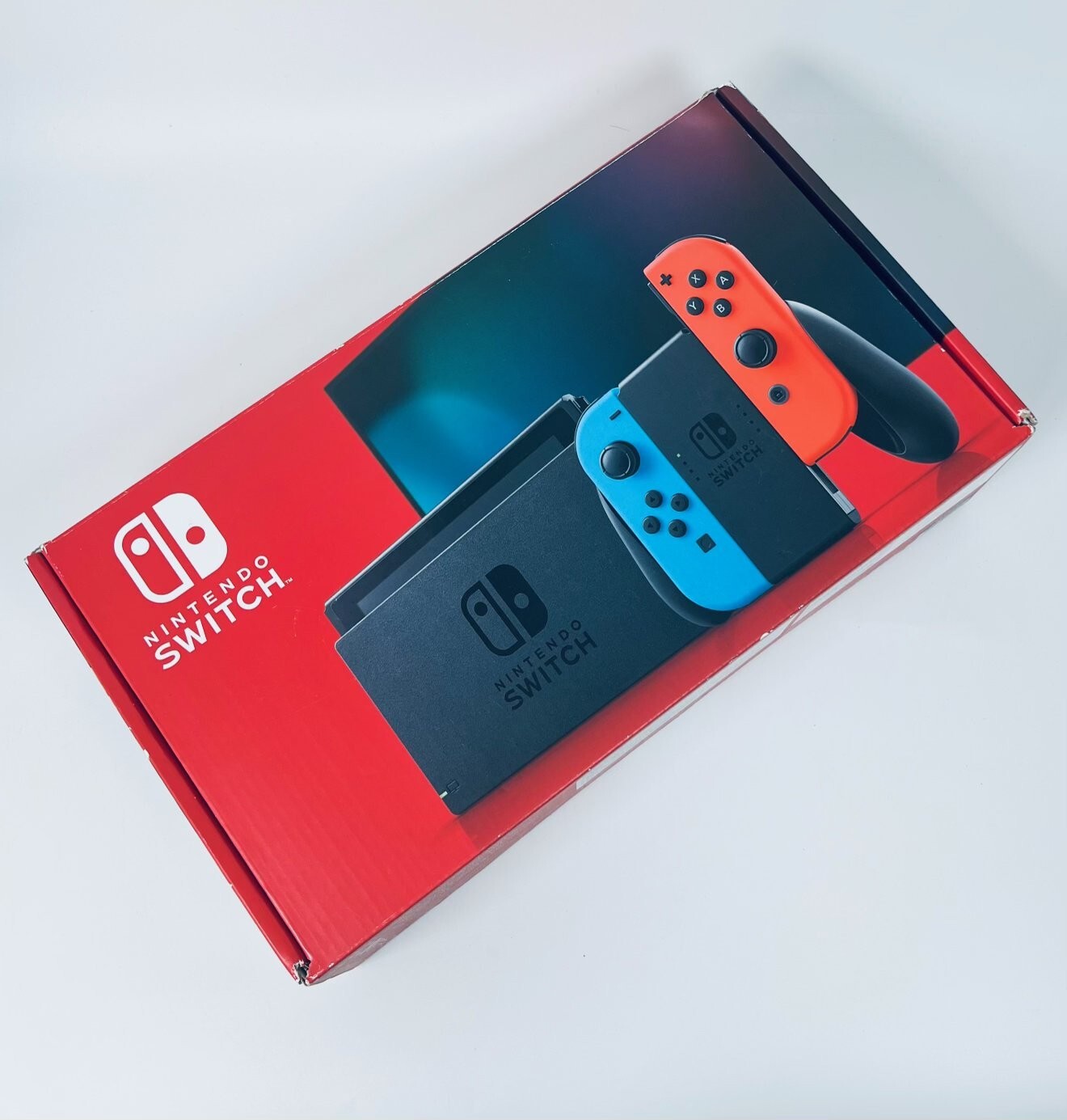 Nintendo Switch Console Neon Blue/Red Joy-Con Set Boxed Excellent Condition Test