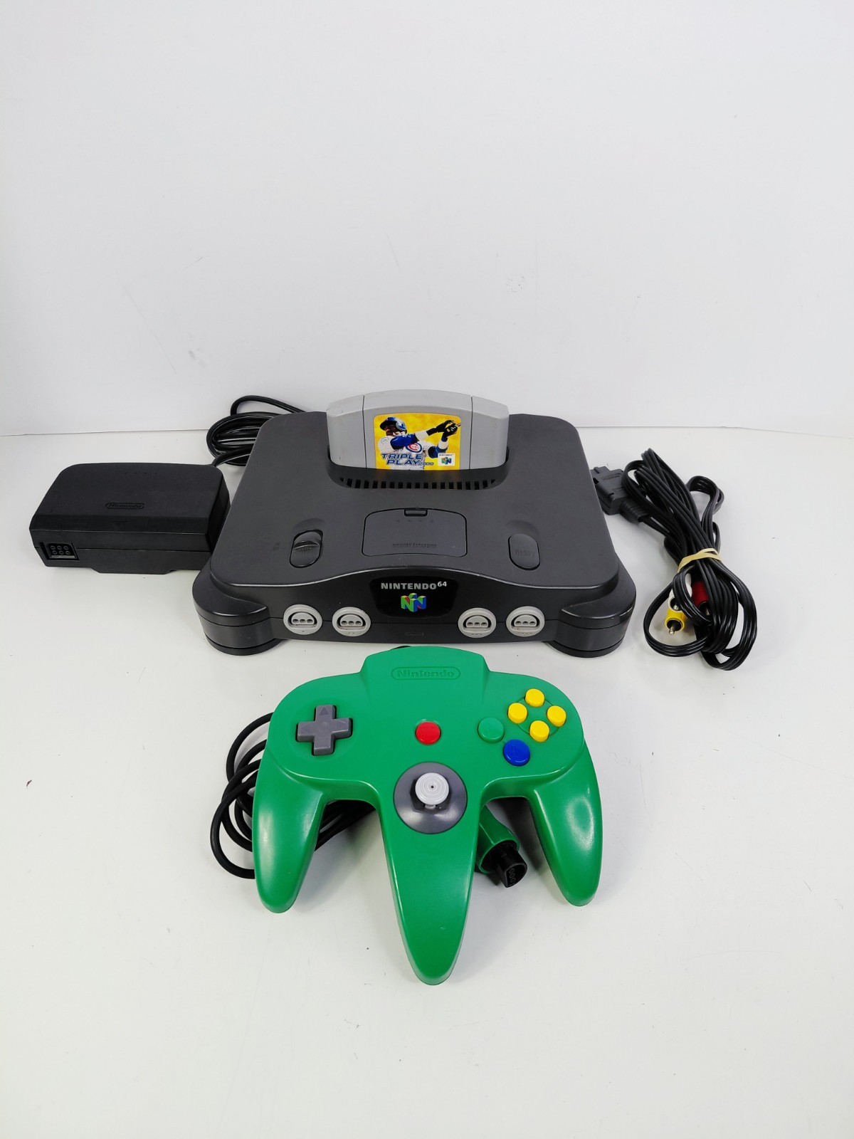 Nintendo 64 Console N64 w/ Controller Power & AV Cables Tested Working ALL OEM